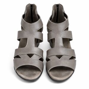 Arche Silver Leather Cutout Sandals - Elegant and so comfortable!